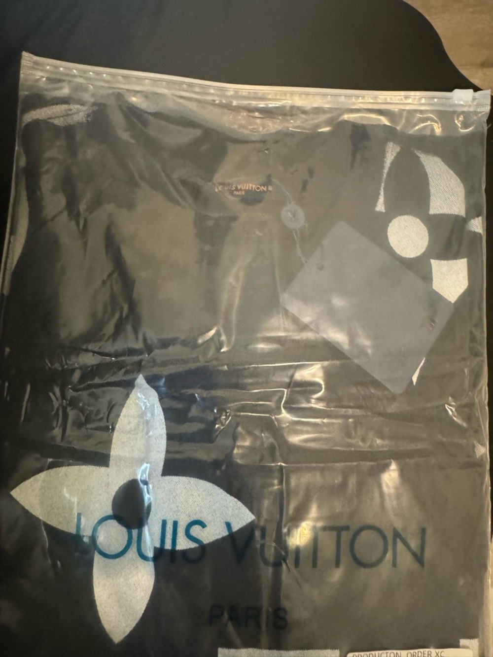 Louis Vuitton Black Short-Sleeve Monogram Print T-Shirt with Silver Accents - Picture 2 of 6